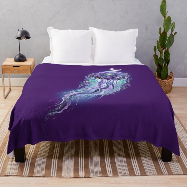 Item preview, Celestial Jellyfish Galaxy Moon – Cosmic Ocean Aesthetic Watercolor Art designed and sold by MoonSoul Studio.
