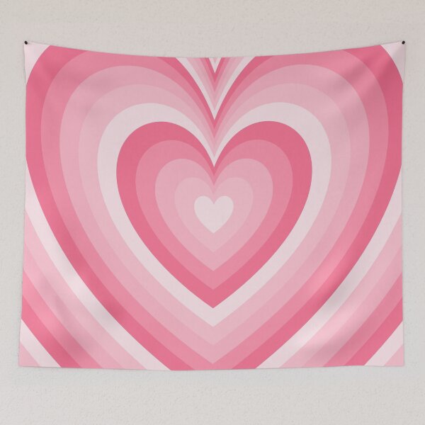 Item preview, Soft Pink Aesthetic Y2K Concentric Heart Pattern designed and sold by Aesthetic Crew.
