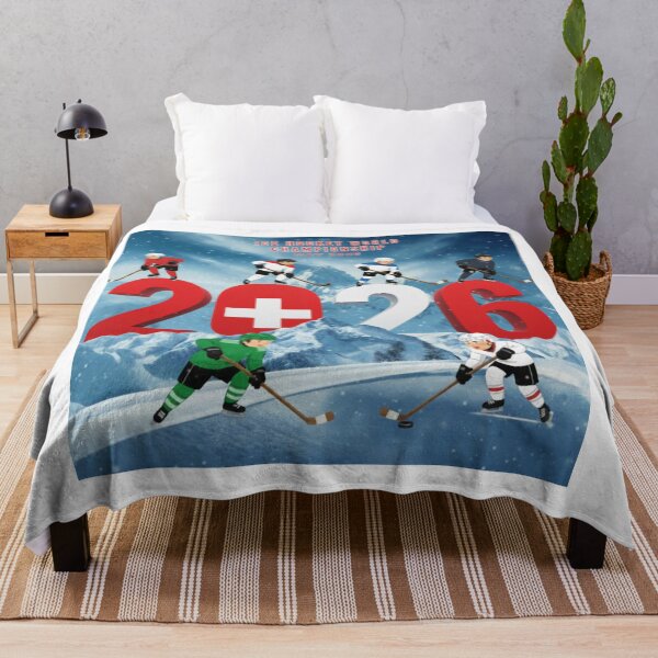 Item preview, Switzerland 2026 Ice Hockey – Puck, Sticks & Glory #hockey #red #white designed and sold by Fanybany.