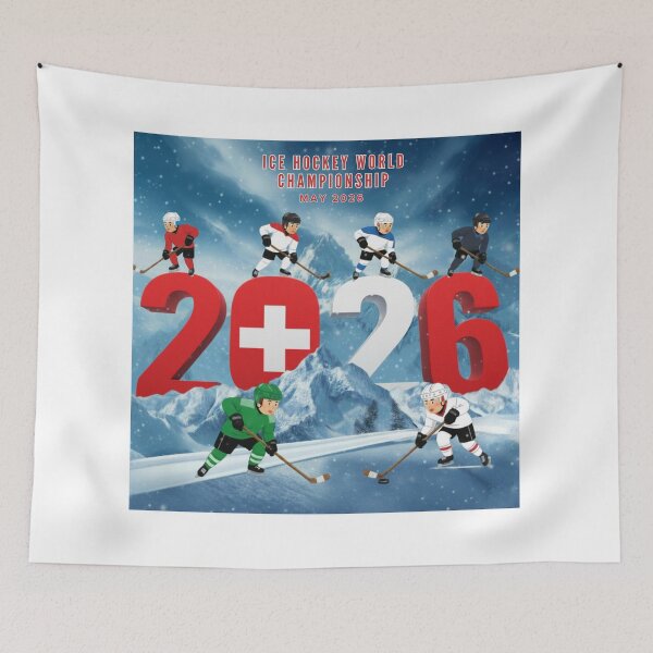 Item preview, Switzerland 2026 Ice Hockey – Puck, Sticks & Glory #hockey #red #white designed and sold by Fanybany.