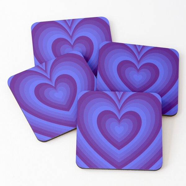 Item preview, Blue to Indigo Aesthetic Layered Heart Pattern - Retro Y2K Heart Tunnel Pattern designed and sold by Aesthetic Crew.