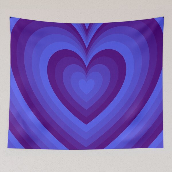 Item preview, Blue to Indigo Aesthetic Layered Heart Pattern - Retro Y2K Heart Tunnel Pattern designed and sold by Aesthetic Crew.