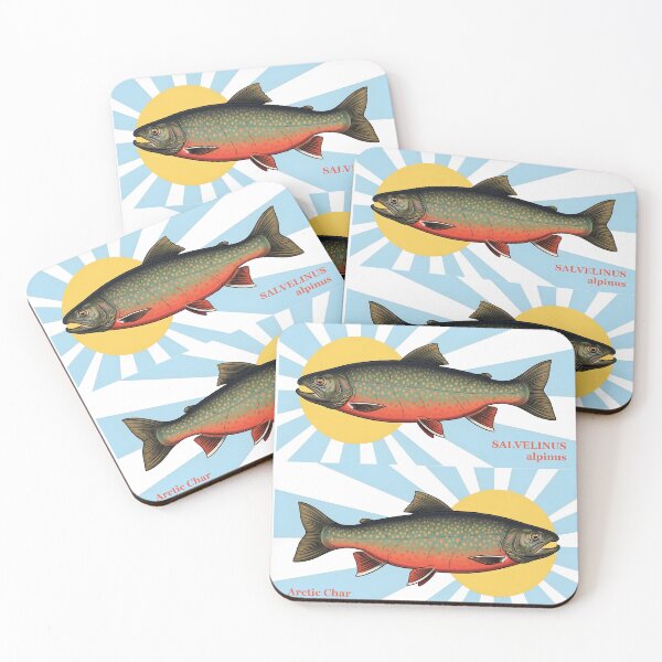 Item preview, Arctic Char Colorful Line Art Design designed and sold by outdoorstudio.