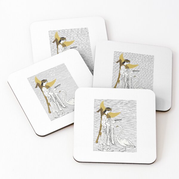 Item preview, Artemis with Bird Greek Vase Painting - Ancient Greek Mythology Goddess Art designed and sold by Ancient-Tales.