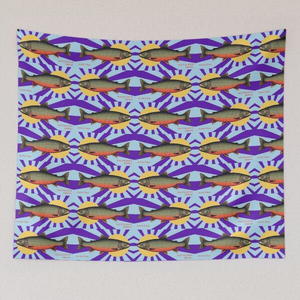 Item preview, Arctic Char Colorful Line Art Design designed and sold by outdoorstudio.