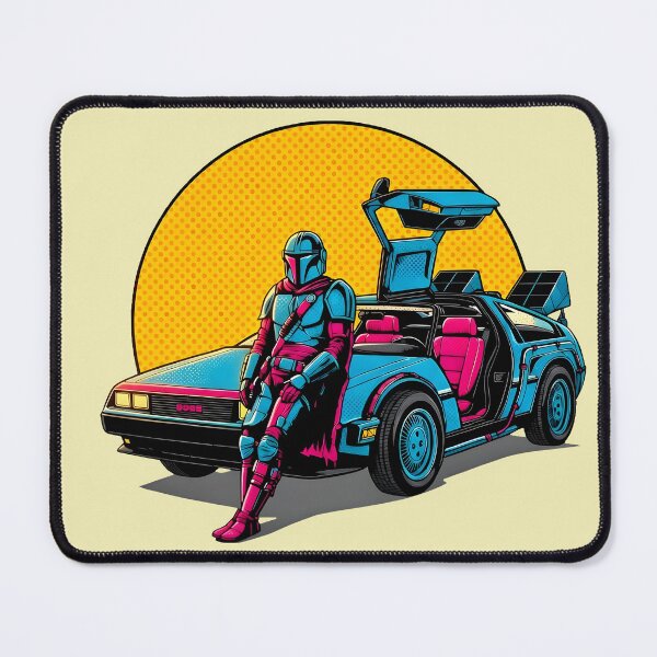 Item preview, Mando's Time Machine Ride - Pop Art DeLorean Crossover Stickers designed and sold by THELOREAN.