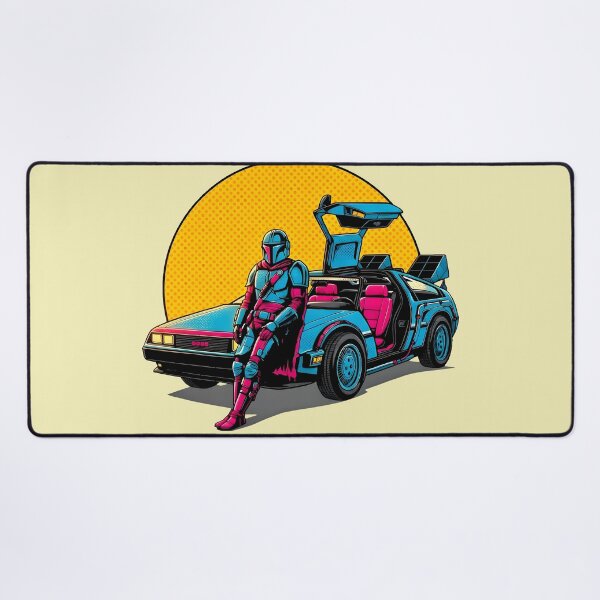 Item preview, Mando's Time Machine Ride - Pop Art DeLorean Crossover Stickers designed and sold by THELOREAN.