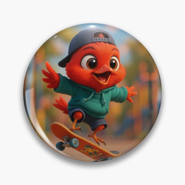 Item preview, Skater Scarlet Tanager  designed and sold by Sillytoe.