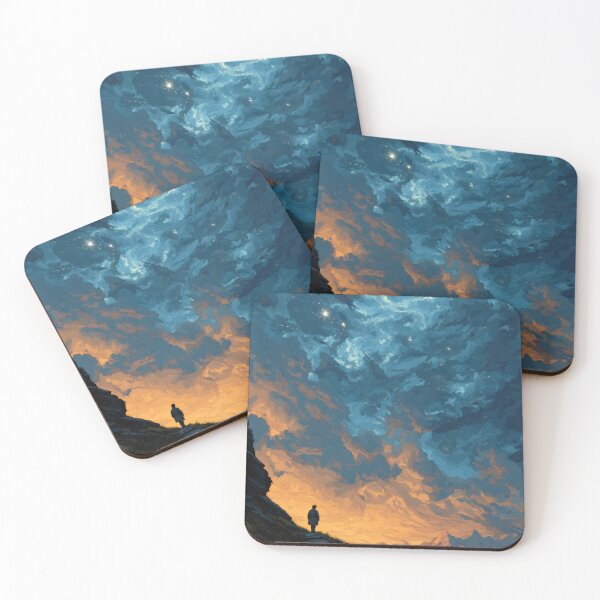 Item preview, Between Stars and Silence – Painterly Cosmic Landscape designed and sold by MetroEnvision.