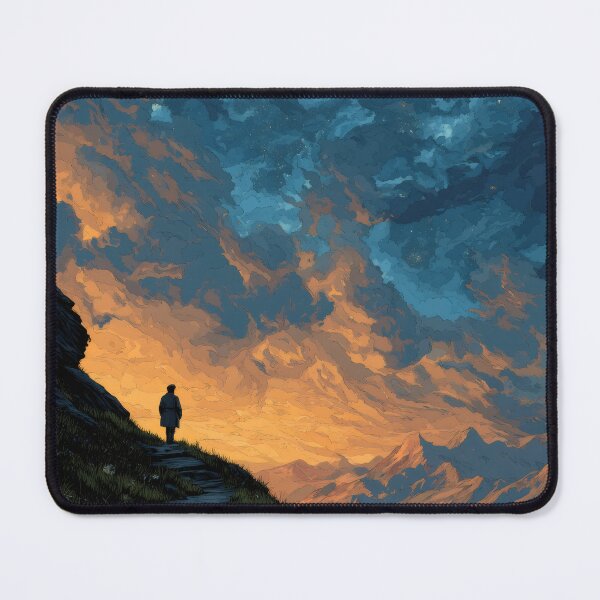 Item preview, Between Stars and Silence – Painterly Cosmic Landscape designed and sold by MetroEnvision.