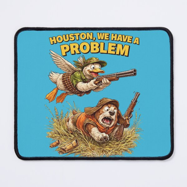 Item preview, Duck Hunter Houston We Have a Problem Sticker – Funny Role Reversal Animal Art designed and sold by Felixuss.
