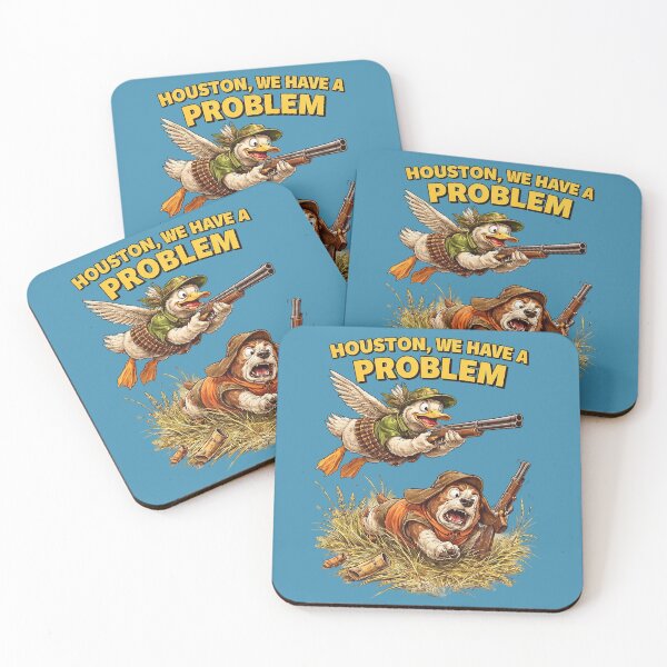 Item preview, Duck Hunter Houston We Have a Problem Sticker – Funny Role Reversal Animal Art designed and sold by Felixuss.