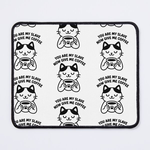 Item preview, You Are My Slave Now Give Me Coffee Funny Cat Sticker | Cute Grumpy Cat Coffee Lover Gift designed and sold by GinColorist.