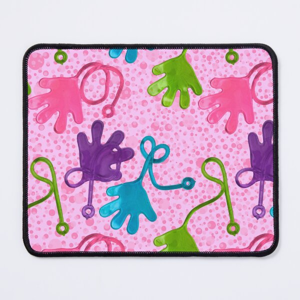 Item preview, Sticky hands on pink bubbly dots seamless pattern designed and sold by Paintbrushbetty.