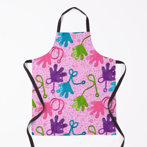 Item preview, Sticky hands on pink bubbly dots seamless pattern designed and sold by Paintbrushbetty.