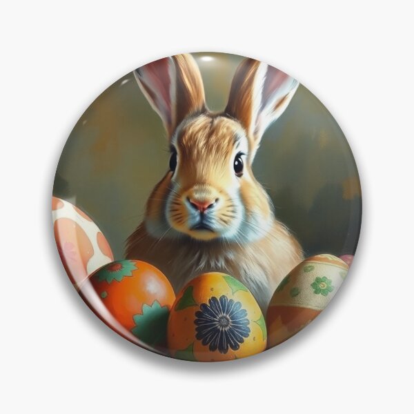 Item preview, Easter Bunny with eggs. designed and sold by oldMastersofart.