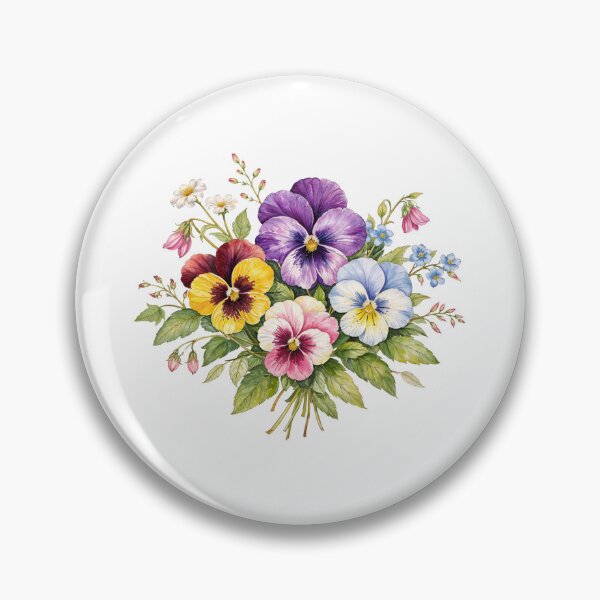 Item preview, Watercolor Pansy Flowers Bouquet  designed and sold by silviaol.