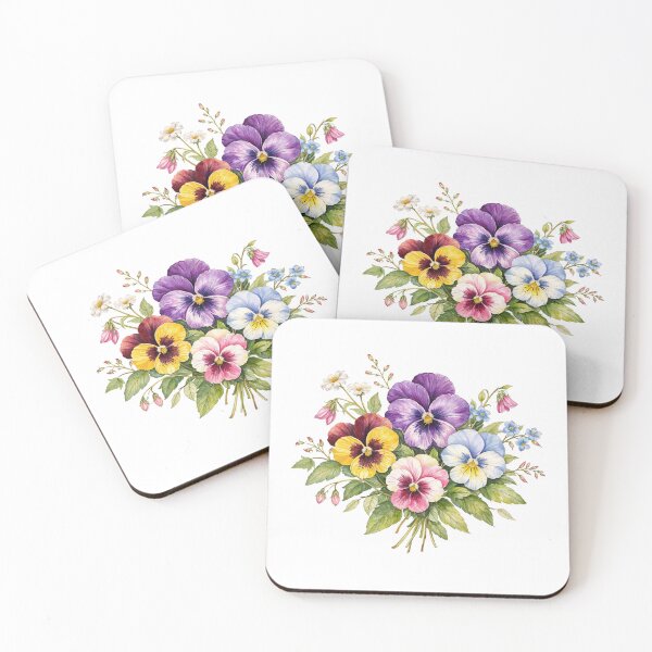 Item preview, Watercolor Pansy Flowers Bouquet  designed and sold by silviaol.