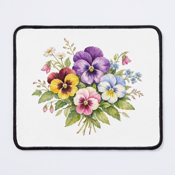 Item preview, Watercolor Pansy Flowers Bouquet designed and sold by silviaol.