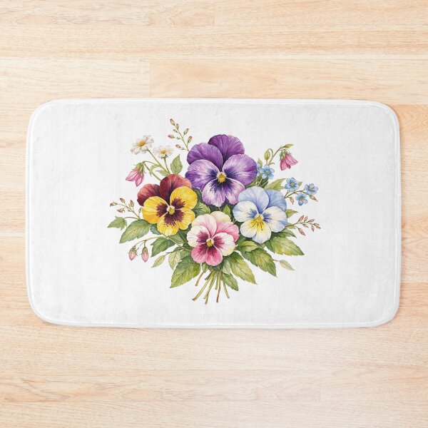 Item preview, Watercolor Pansy Flowers Bouquet  designed and sold by silviaol.