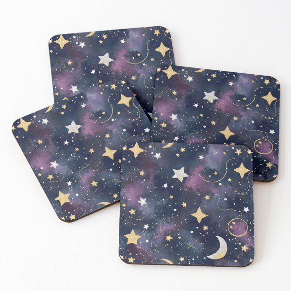 Item preview, Celestial Dreams Moons and Stars Pattern designed and sold by UrsaNorthDesigns.