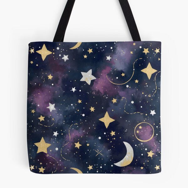Item preview, Celestial Dreams Moons and Stars Pattern designed and sold by UrsaNorthDesigns.