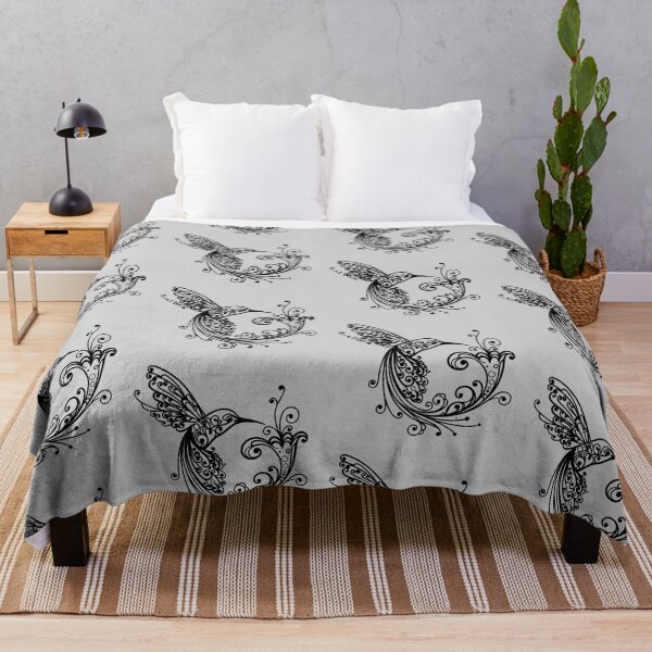 Item preview, Hummingbird black and white minimalist art designed and sold by Natart1004.