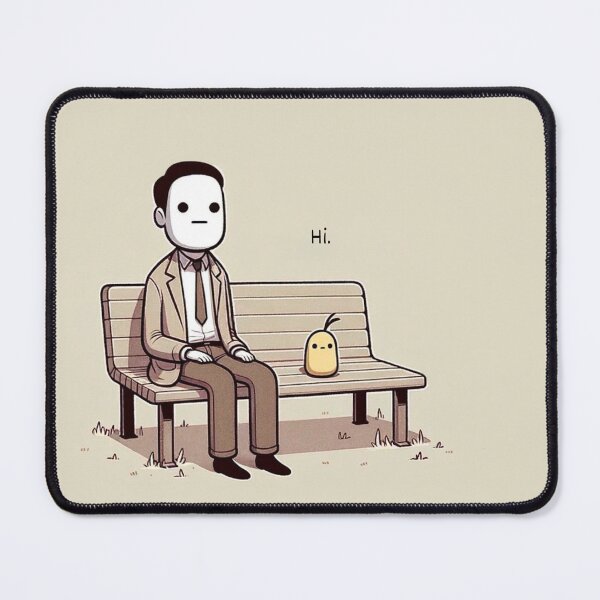Item preview, Awkward Silence Bench Meme Introvert Minimal Humor designed and sold by astersgraphics.