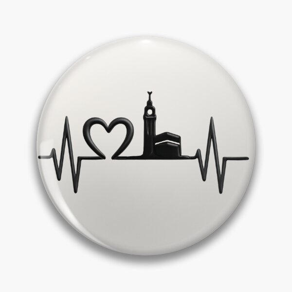 Item preview, Makkah Heartbeat – Islamic ECG Line with Kaaba Design designed and sold by D-Islamic.
