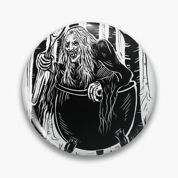 Item preview, Baba Yaga woodcut digital design designed and sold by Magpye.