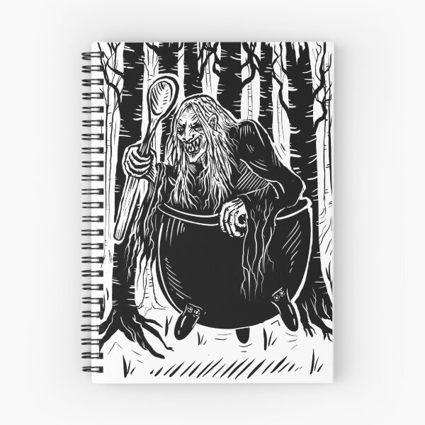 Item preview, Baba Yaga woodcut digital design designed and sold by Magpye.