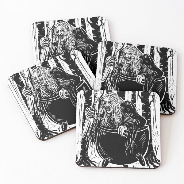 Item preview, Baba Yaga woodcut digital design designed and sold by Magpye.