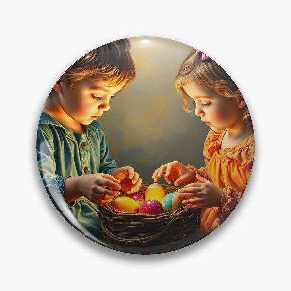 Item preview, Children opening Easter eggs. designed and sold by oldMastersofart.