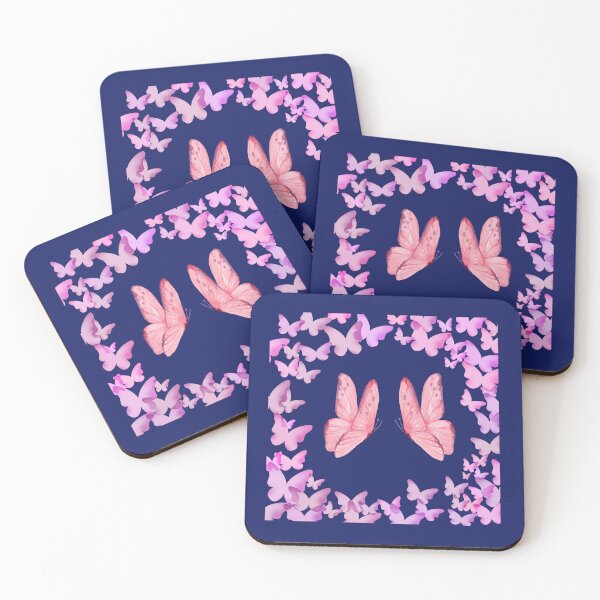 Item preview, Pink Butterfly Swarm - Dreamy Watercolor Butterfly Frame designed and sold by SolutionsArt.