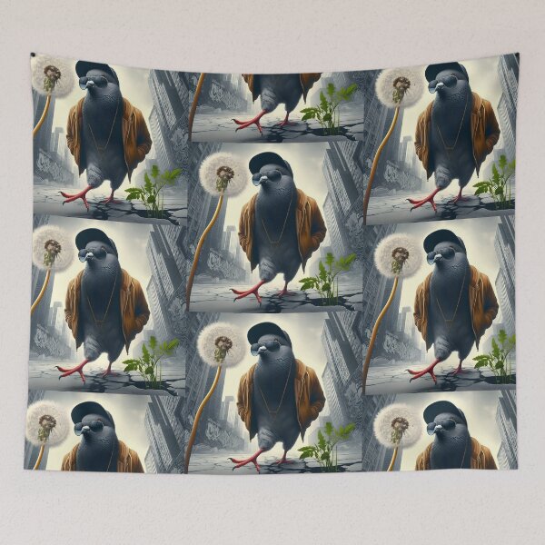 Item preview, Cool Pigeon Energy – Urban Bird with Attitude designed and sold by EmeraldeaArt.