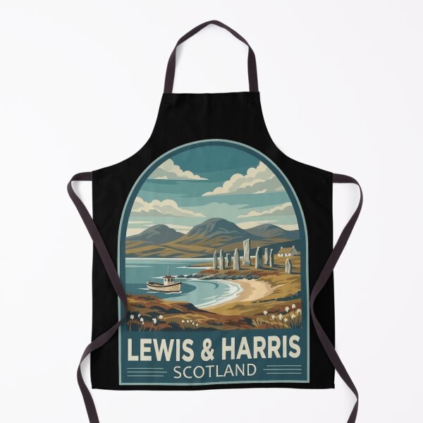 Item preview, Lewis & Harris Outer Hebrides Vintage Travel Poster - Standing Stones designed and sold by Loom on the Loch.
