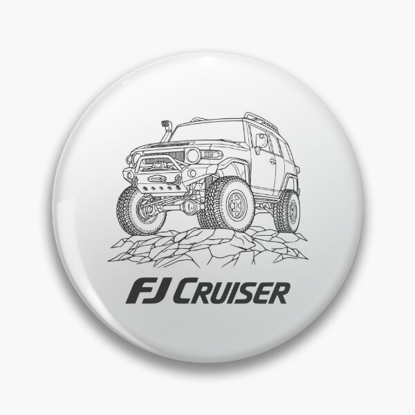 Item preview, FJ Cruiser line art Rock Lifted - Black  designed and sold by Off-Road-Zone.