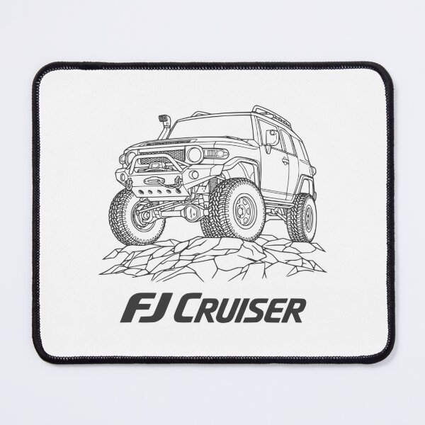 Item preview, FJ Cruiser line art Rock Lifted - Black designed and sold by Off-Road-Zone.