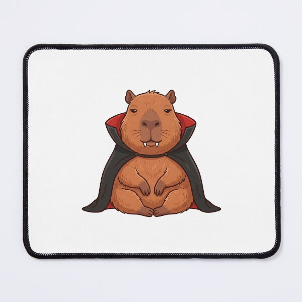 Item preview, Cute Capybara Vampire with Dracula Cloak and Fangs designed and sold by Kvarny.