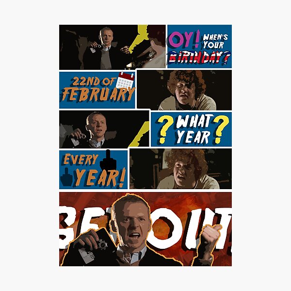 Item preview, Hot Fuzz - Birthday Quizz designed and sold by Jonas M. Hansen.