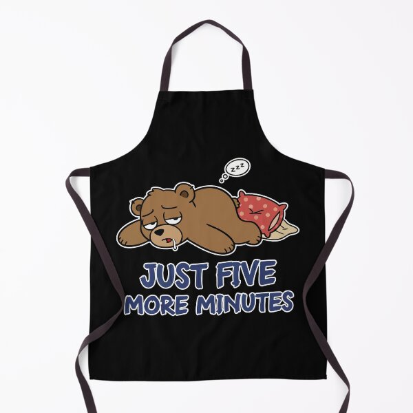 Item preview, Just Five More Minutes Sleepy Bear Cartoon designed and sold by Taridesign.