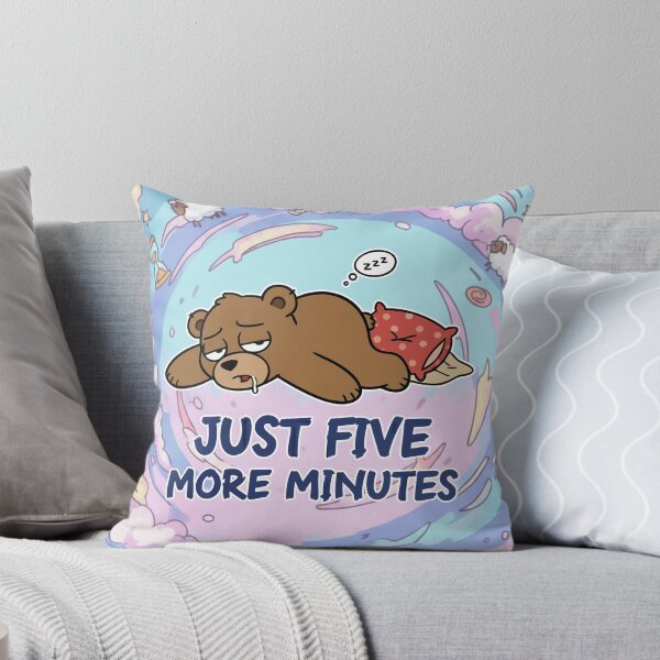 Item preview, Just Five More Minutes Sleepy Bear Cartoon designed and sold by Taridesign.