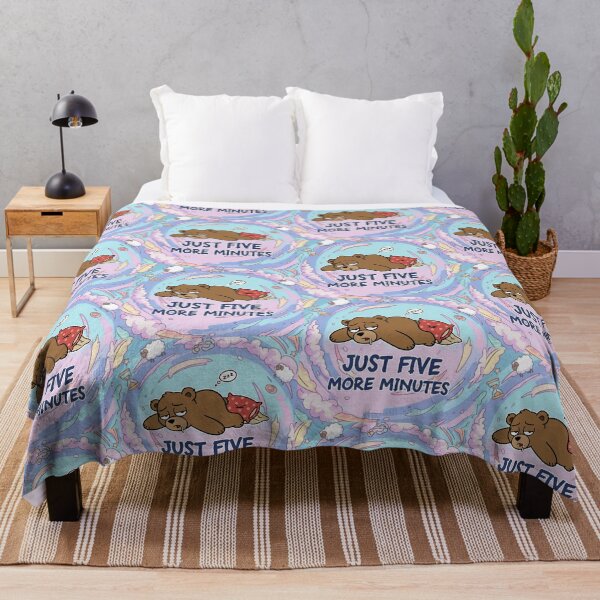 Item preview, Just Five More Minutes Sleepy Bear Cartoon designed and sold by Taridesign.