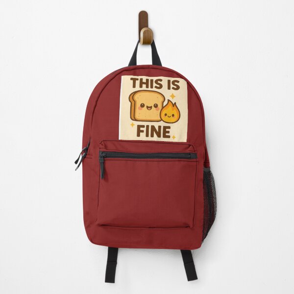 Item preview, This Is Fine – Cute Kawaii Toast & Fire Meme Design designed and sold by inkstablestudio.