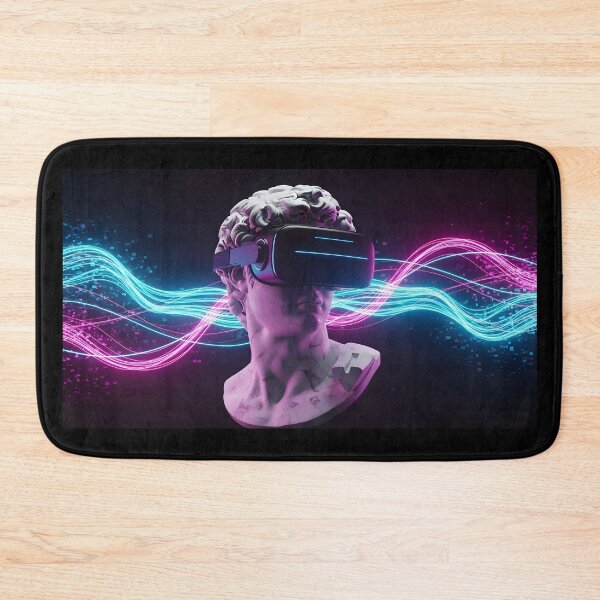 Item preview, Cyberpunk David - Neon Vaporwave VR Statue Aesthetic designed and sold by powersunlight.