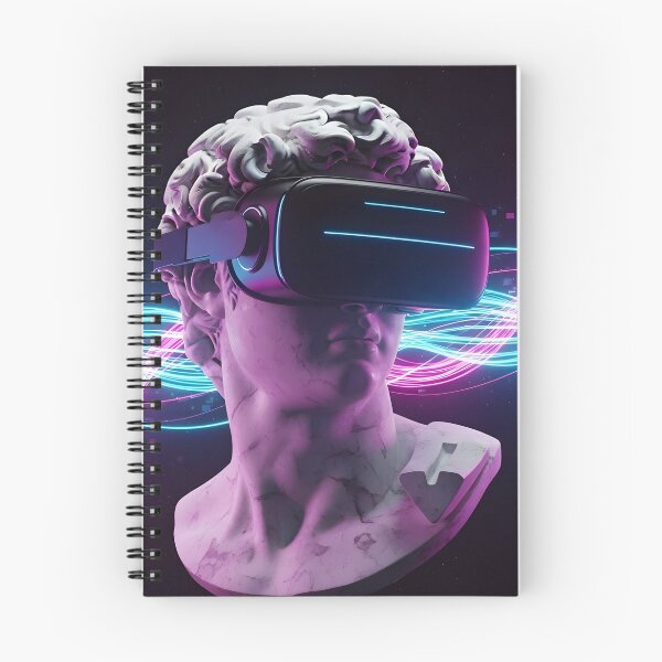 Item preview, Cyberpunk David - Neon Vaporwave VR Statue Aesthetic designed and sold by powersunlight.