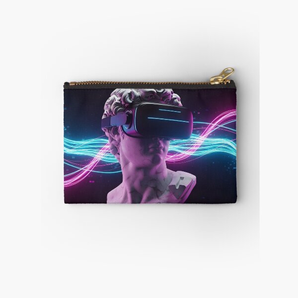 Item preview, Cyberpunk David - Neon Vaporwave VR Statue Aesthetic designed and sold by powersunlight.