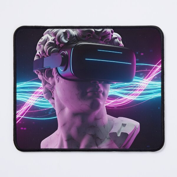 Item preview, Cyberpunk David - Neon Vaporwave VR Statue Aesthetic designed and sold by powersunlight.