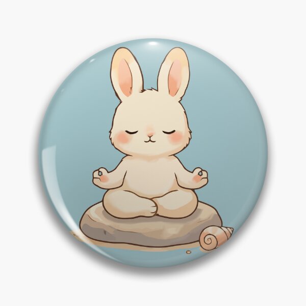 Item preview, Kawaii Bunny Yoga Poses Sticker Sheet - Adorable Mindfulness Rabbit Art Pack designed and sold by Tiny-roar-studio.
