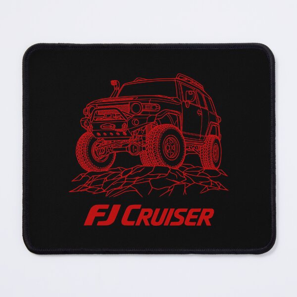 Item preview, FJ Cruiser line art Rock Lifted - Red designed and sold by Off-Road-Zone.